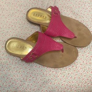 Ralph Lauren pink sandals!